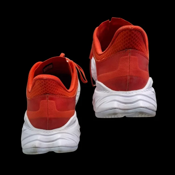 Hoka One One Carbon x 2 Fiesta Red Orange White Running Sneakers Men Size 12D